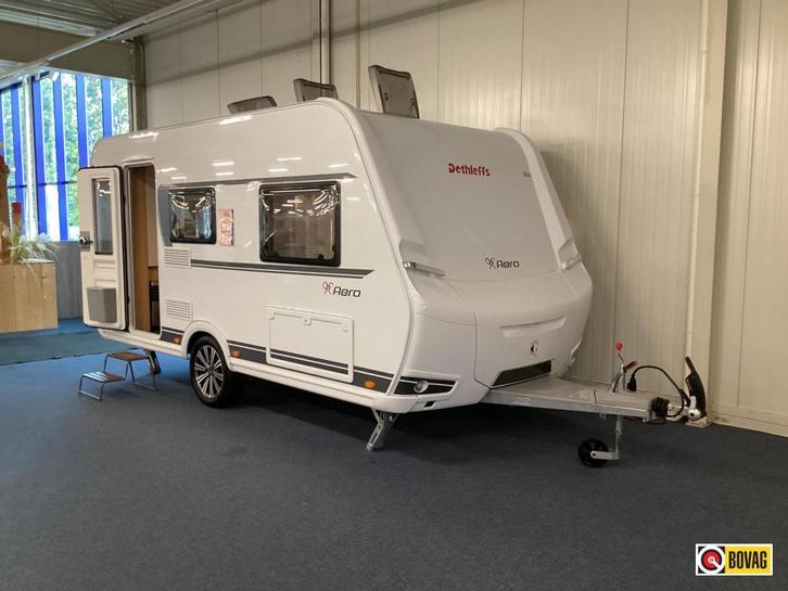 Dethleffs Aero 410 QS Unico Torino luifel, Caravans en Kamperen, Caravans, Bedrijf, tot en met 3, Treinzit, Dethleffs, Dwarsbed
