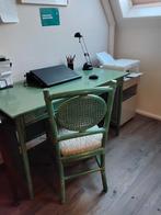 Rotan Bureau met Stoel - Toilettafel, Gebruikt, Rotan, Ophalen of Verzenden, Stoel