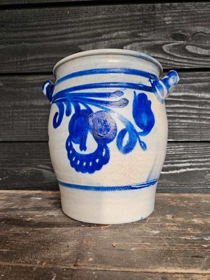Oude delfts blauwe aardewerk pot, Antiek en Kunst, Antiek | Keramiek en Aardewerk, Ophalen of Verzenden
