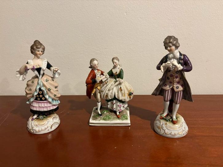 Saksisch Porselein Poppen, Antiek en Kunst, Antiek | Porselein, Ophalen of Verzenden