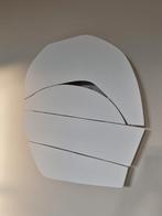 Wanddecoratie woodblock off white urban nature culture, Ophalen of Verzenden, Nieuw