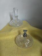 14122)  2 mooie bewerkt parfum flessen  hoog   11/16 cm, Antiek en Kunst, Ophalen of Verzenden