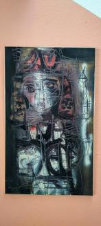 Hans Hollenbach "naakt" mixed media op canvas 1963, Antiek en Kunst, Ophalen of Verzenden