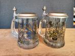 2 Bierpullen met tinnen deksel, Ophalen of Verzenden, Zo goed als nieuw, Pul(len), Overige merken