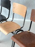 Retro eettafelstoelen nieuw houten schoolstoelen prijs p/st, Bruin, NL, Ophalen of Verzenden, Valk