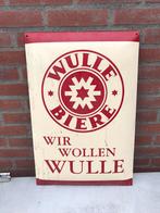 Wulle bier emaille reclamebord, Verzamelen, Biermerken, Ophalen of Verzenden, Gebruikt, Reclamebord, Plaat of Schild, Overige merken