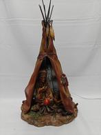 Indiaan met kind in Tipi tent. Inclusief verlichting., Ophalen, Nieuw, Mens