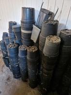 Gebruikte zwarte plastic bloempotten - grote partij, Tuin en Terras, Bloempotten, Ophalen, Gebruikt