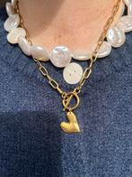 Prachtige anna + nina ketting goudkleurig met hanger hartje, Ophalen of Verzenden