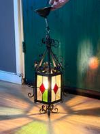 Vintage Franse glas in lood lantaarn, Antiek en Kunst, Ophalen of Verzenden