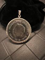 Zilveren 10 gulden munthanger Wilhelmina - Juliana 1945-1970, Ophalen of Verzenden, Zo goed als nieuw, Zilver