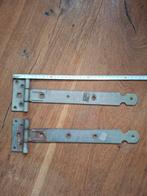 2 poort scharnieren, Doe-het-zelf en Verbouw, Ophalen of Verzenden, Zo goed als nieuw