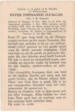 pater Adrianus Oomens 1898 Dongen + 1956 Sumatra, 57 jaar, Verzenden