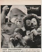 Retro reclame 1969 Steiff speelgoed knuffels egel olifant, Verzenden, Overige typen