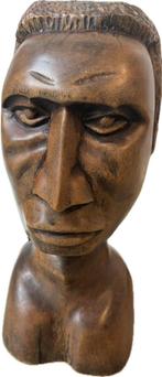 Houten afrikaanse buste 31cm hoog, Antiek en Kunst, Kunst | Beelden en Houtsnijwerken, Ophalen of Verzenden