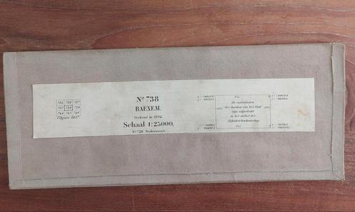738 stafkaart uit 1937 Baexem Maxel Ell Swartbroek Schoor, Boeken, Atlassen en Landkaarten, Gelezen, Landkaart, Nederland, 1800 tot 2000
