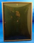 Nostalgische fotolijst met bol glas, Antiek en Kunst, Ophalen of Verzenden