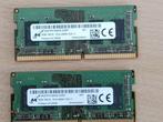 2x  mt 4gb 1rx16 pc4 2666v geheugen, DDR4, Ophalen of Verzenden, Laptop, 4 GB