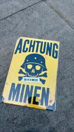 Achtung minen bord, Ophalen of Verzenden, Kunstobject