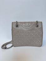 TORY BURCH Taupe leer crossbody bag tas, Sieraden, Tassen en Uiterlijk, Tassen | Damestassen, Ophalen of Verzenden, Zo goed als nieuw