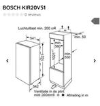 Inbouwkoelkast 102x54x54, Huis en Inrichting, Keuken | Keukenelementen, Ophalen, 50 tot 100 cm, Zo goed als nieuw, Minder dan 100 cm