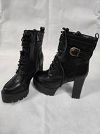 Nieuwe zwarte veterlaarsjes maat 39, Zwart, Lage of Enkellaarzen, Nieuw, Ophalen of Verzenden