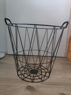 Grote opberg mand draadstaal zwart metaal industrieel, Overige materialen, Mand, Rond, Nieuw