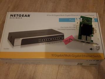 Netgear XS508M en 4x Intel X550 T2 10Gbit set beschikbaar voor biedingen