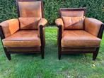 Set Art deco schapenleren fauteuils., Huis en Inrichting, Ophalen, ., ., 50 tot 75 cm