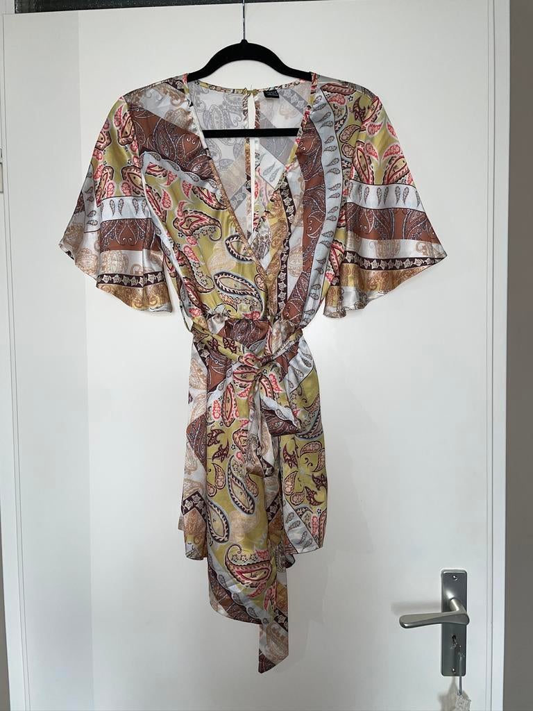 dames bruin beige geel boho ibiza paisley playsuit pak mt M, Kleding | Dames, Jumpsuits, Maat 38/40 (M), Beige, Ophalen of Verzenden