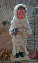 Sale!! Prachtige grote brocante kerst wattenpop Spun cotton, Ophalen of Verzenden