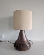 Grote vintage retro lamp Bruin keramiek Fat Lava Jaren 60-70, Ophalen of Verzenden, Gebruikt, Overige materialen, Minder dan 50 cm