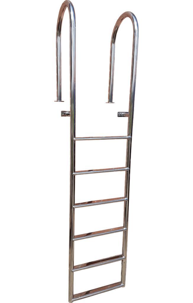 zwemtrap voor steiger 316 RVS 6 treden, gelast en gepolijst!, Tuin en Terras, Zwembad-toebehoren, Nieuw, Ladder, Ophalen of Verzenden