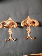 2 (3) GROTE MESSING KAPSTOK/HOEDENHAKEN,gemerkt V.C.R.ITALY., Ophalen, Brons