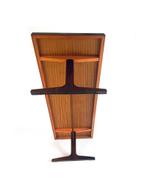 Vintage Pallisander Deense salontafel ‘60, Huis en Inrichting, Tafels | Salontafels, Zo goed als nieuw, Vintage retro buisframe design rotan webbing papercord