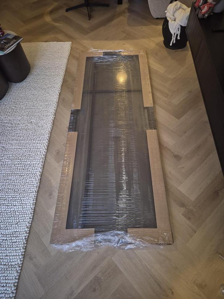 Houten binnendeur zwart rookglas (Stomp) (231,5x88), Doe-het-zelf en Verbouw, Deuren en Horren, Nieuw, Binnendeur, 215 cm of meer