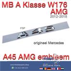 W176 A45 AMG LOGO Mercedes A KLASSE 45 EMBLEEM ACHTERKLEP A4, Gebruikt, -, Ophalen of Verzenden, Achter