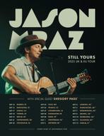 2x - Concertkaartjes Jason Mraz, do 2 Oktober Antwerpen, Twee personen, Oktober