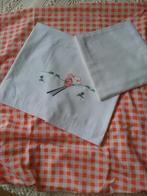 Vintage lakenset voor baby/peuterbed., Gebruikt, Jongetje of Meisje, Ophalen of Verzenden, Wit