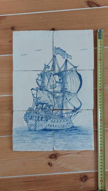 Tegel tableau VOC-schip - 6 tegels beschikbaar voor biedingen