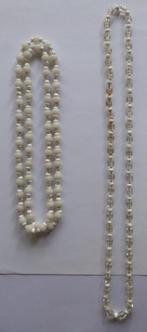 2 witte kettingen, Sieraden, Tassen en Uiterlijk, Kettingen, Ophalen of Verzenden, Gebruikt, Wit
