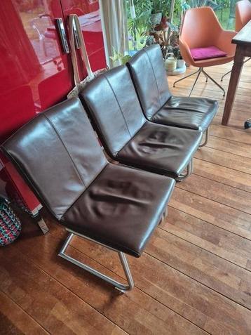 3 leren eetkamerstoelen Henders en Hazel leer beschikbaar voor biedingen
