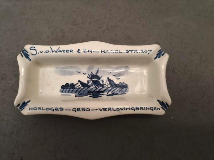 Delfts Blauw Zeepbakje S.v.d. Water & Zn Haarlem, Antiek en Kunst, Antiek | Keramiek en Aardewerk, Ophalen of Verzenden