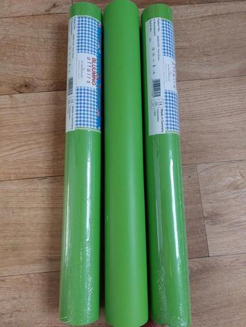Papierbehang, kleur appelgroen beschikbaar voor biedingen