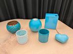 Leuke set woonaccessoires aqua blauw!, Ophalen of Verzenden, Zo goed als nieuw