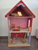 Poppenhuis met kleine meubels, Ophalen, Gebruikt, Poppenhuis