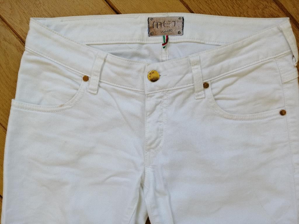 MET Injeans spijkerbroek wit maat 28, MET Jeans, Wit, Ophalen of Verzenden, Zo goed als nieuw