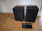 Vintage Mission 70 watt luidsprekers 4 stuks met boekje, Gebruikt, 60 tot 120 watt, Front, Rear of Stereo speakers, Ophalen