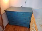 Blauwe commode met lades, Huis en Inrichting, Kasten | Kledingkasten, Ophalen, Gebruikt, Vintage, 50 tot 100 cm