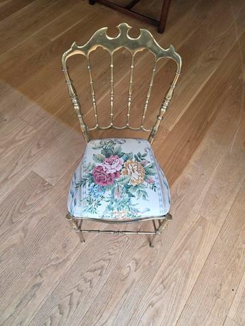 Vintage Chiavari Stoel Messing  beschikbaar voor biedingen